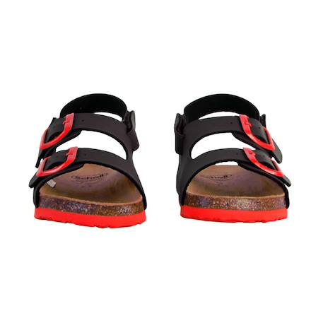 Mules en cuir  à scratch Bleu marine+Noir 9 - vertbaudet enfant 