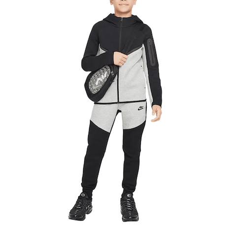 Pantalon de survêtement garçon en coton Noir, gris foncé chiné 5 - vertbaudet enfant 