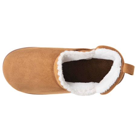 Chaussons bottillons maille bouclette - semelle crantée Camel+Ivoire 3 - vertbaudet enfant 