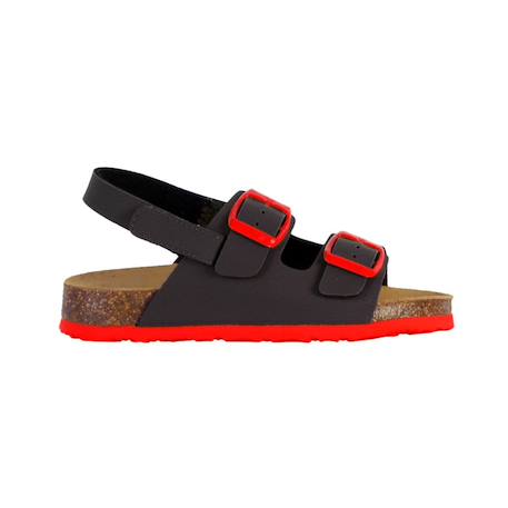 Mules en cuir  à scratch Bleu marine+Noir 7 - vertbaudet enfant 