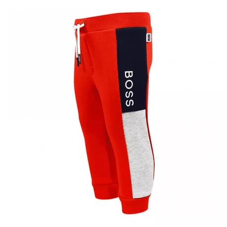 Pantalon de survêtement bébé en coton Rouge, gris 2 - vertbaudet enfant 