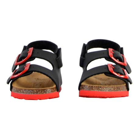 Mules en cuir  à scratch Bleu marine+Noir 10 - vertbaudet enfant 