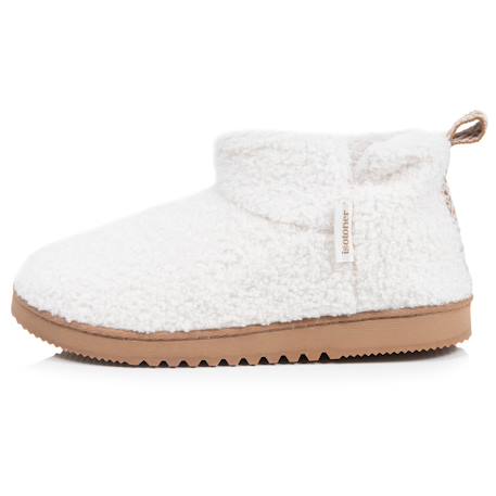Chaussons bottillons maille bouclette - semelle crantée Camel+Ivoire 10 - vertbaudet enfant 