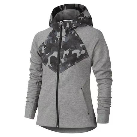Sweat fille en coton Gris+Violet 1 - vertbaudet enfant 