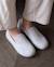 Chaussons charentaises velours semelle ergonomique mousse à mémoire forme Gris chiné+Léopard beige 2 - vertbaudet enfant 
