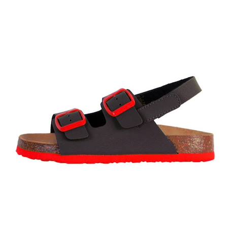 Mules en cuir  à scratch Bleu marine+Noir 6 - vertbaudet enfant 