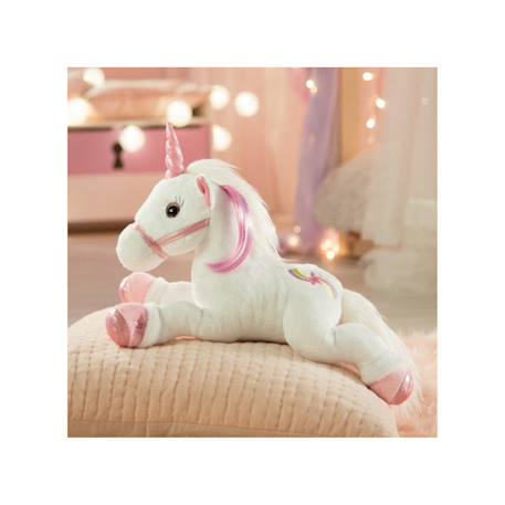 Peluche - licorne lica bella féerique, peluche musicale et lumineuse - 35 cm Blanc 3 - vertbaudet enfant 