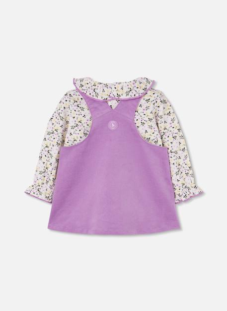 Ensemble bébé brodé de fleurs Violet 3 - vertbaudet enfant 