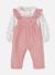 Ensemble bébé fille brodé de fraises Rose 1 - vertbaudet enfant 