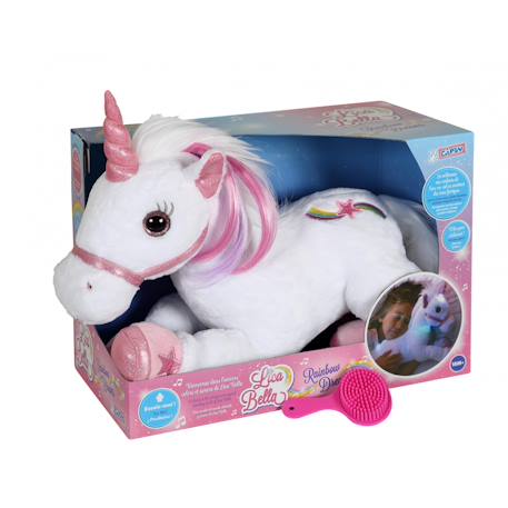 Peluche - licorne lica bella féerique, peluche musicale et lumineuse - 35 cm Blanc 1 - vertbaudet enfant 