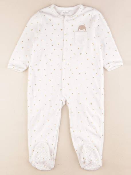 Pyjama velours - 2 ans Blanc 1 - vertbaudet enfant 