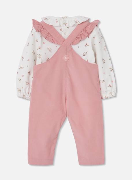 Ensemble bébé fille brodé de fraises Rose 2 - vertbaudet enfant 