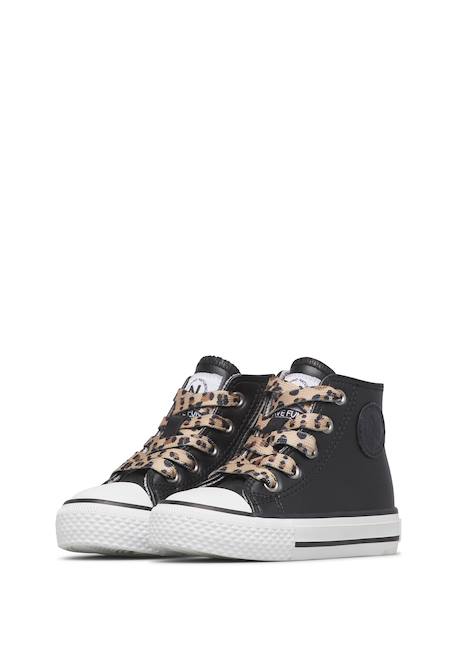 Baskets hautes en cuir ylfas. Noir-beige 5 - vertbaudet enfant 