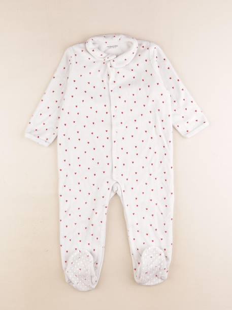 Pyjama velours - 2 ans Blanc, rouge 1 - vertbaudet enfant 