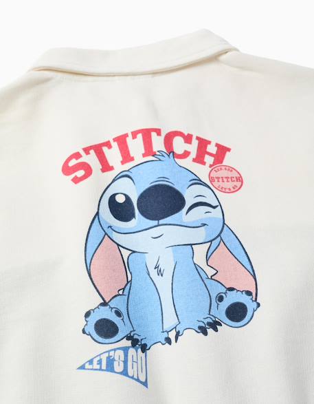 Sweat en coton avec imprimés stitch Bleu clair 4 - vertbaudet enfant 
