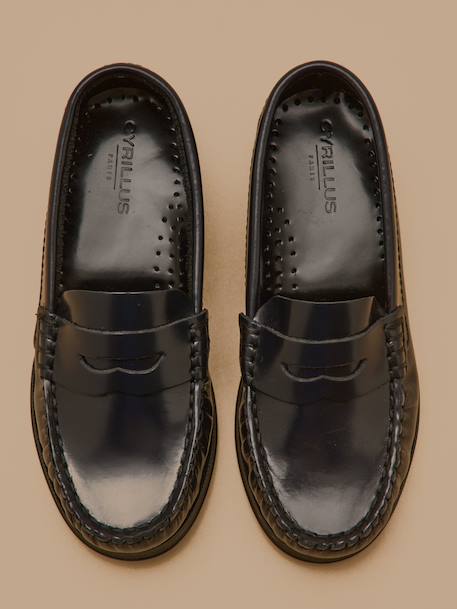 Mocassins en cuir fille Encre 3 - vertbaudet enfant 