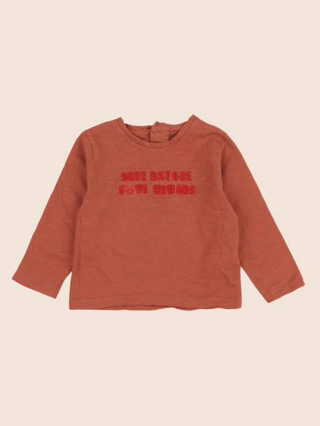 Tee-shirt - 12 mois Marron 1 - vertbaudet enfant 