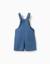 Salopette courte en jean avec broderies stitch Bleu 2 - vertbaudet enfant 