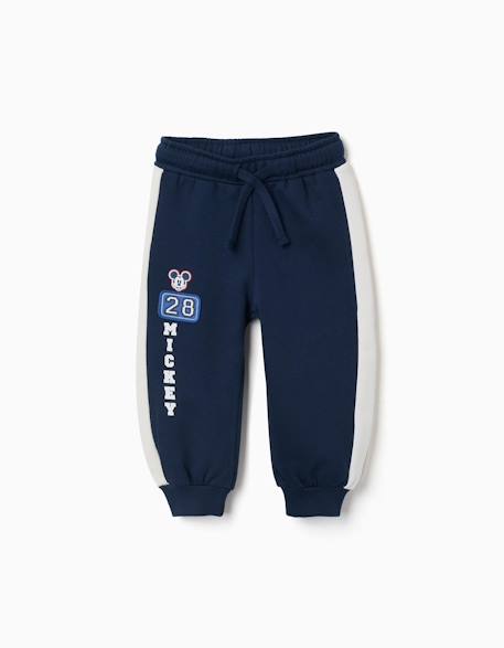 Garçon-Jogging-Pantalon de jogging en coton peigné avec imprimé mickey