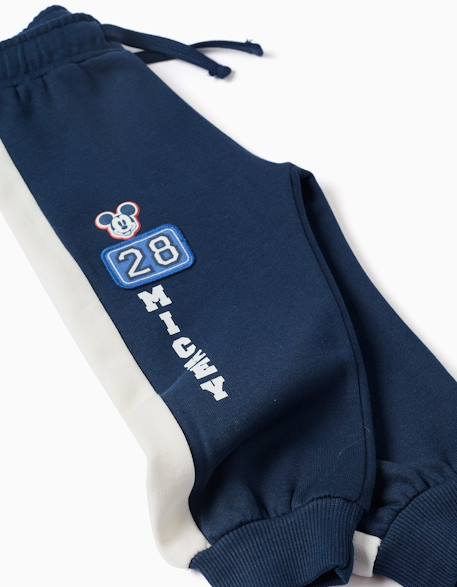 Pantalon de jogging en coton peigné avec imprimé mickey Bleu foncé 4 - vertbaudet enfant 