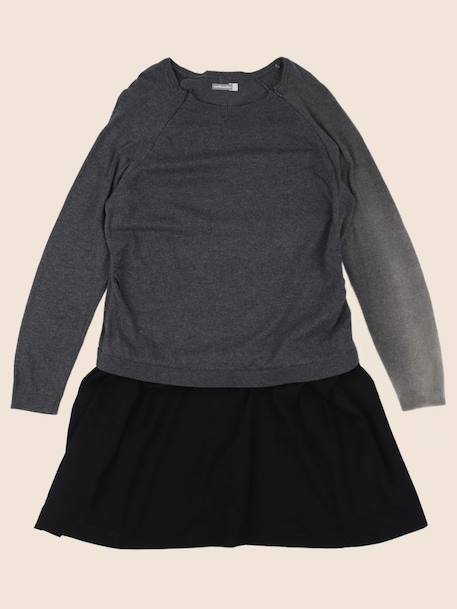 Robe grossesse - 46 à 48 Gris, noir 1 - vertbaudet enfant 