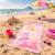 Serviette de plage fille avec personnage barbie Rosatre 2 - vertbaudet enfant 