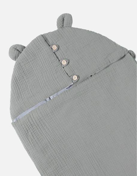 Nid d'ange mousseline de coton Blanc, kaki 5 - vertbaudet enfant 