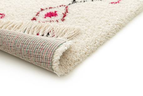 Tapis ethnique à franges inspiration bédouine mogador Palette colorée+Rose poudrée 12 - vertbaudet enfant 