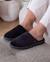 Chaussons mules en velours ultra doux Noir 2 - vertbaudet enfant 