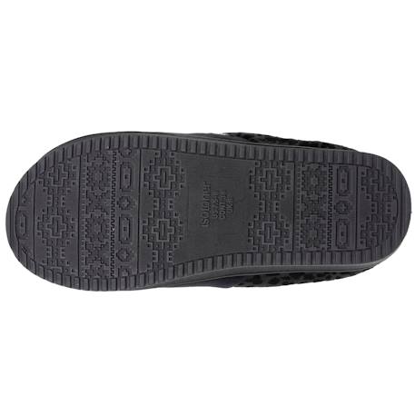 Chaussons mules velours ultra doux, compensées Camel+Noir 11 - vertbaudet enfant 