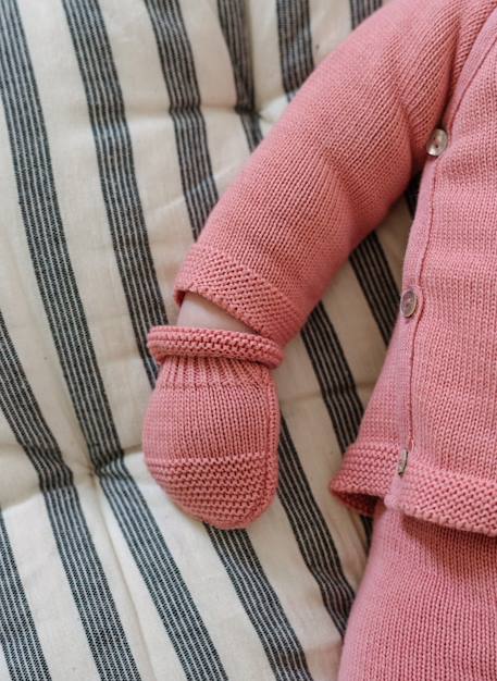 Moufles bébé en coton Bleu danube+Bleu orage+Bouton de rose 5 - vertbaudet enfant 