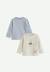 Lot de 2 t-shirts bébé manches longues pistache Gris 1 - vertbaudet enfant 