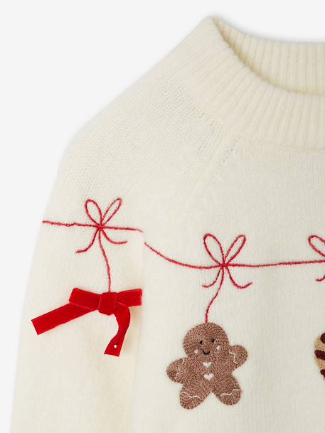 Pull de Noël fille manches longues écru 6 - vertbaudet enfant 