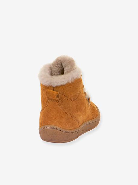 Bottes enfants MINNI SUEDE LACES Froddo caramel+vieux rose 3 - vertbaudet enfant 