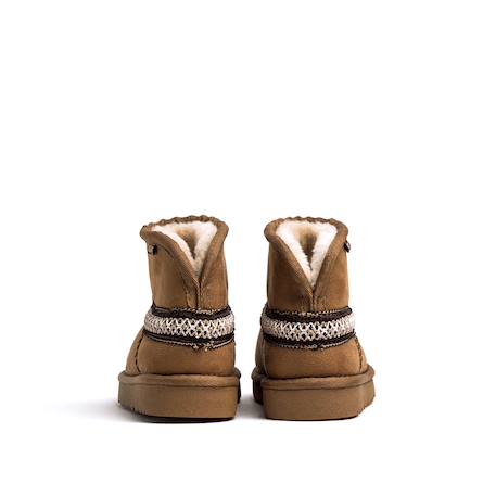 Bottines filles textile sans fermeture- ouverts Brown 3 - vertbaudet enfant 