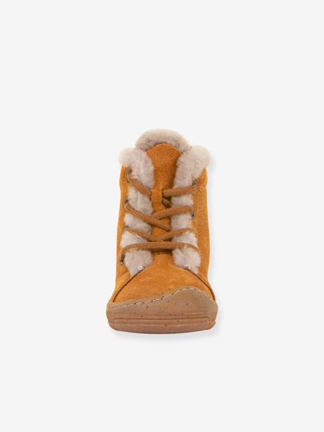 Bottes enfants MINNI SUEDE LACES Froddo caramel+vieux rose 6 - vertbaudet enfant 