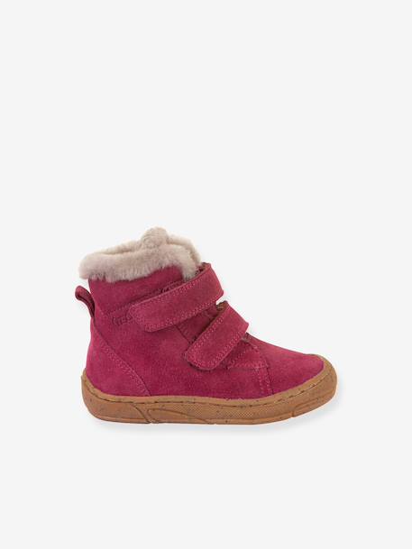Boots fille MINNI SUEDE Froddo bleu pétrole+fuchsia+vieux rose 8 - vertbaudet enfant 