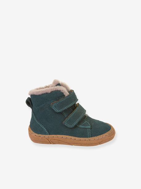Boots fille MINNI SUEDE Froddo bleu pétrole+fuchsia+vieux rose 2 - vertbaudet enfant 