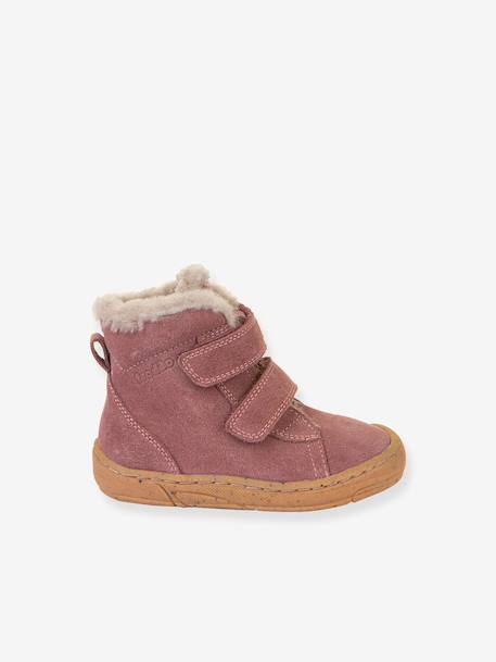 Boots fille MINNI SUEDE Froddo bleu pétrole+fuchsia+vieux rose 14 - vertbaudet enfant 