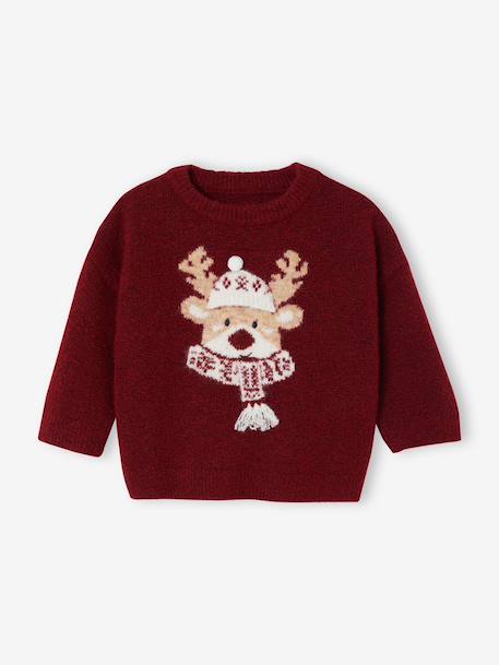 Pull Noël bébé garçon manches longues rouge 1 - vertbaudet enfant 