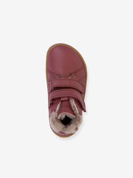 Bottes pieds nus enfants BAREFOOT WINTER FURRY Froddo bleu nuit+bordeaux 10 - vertbaudet enfant 