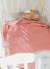 Couverture en coton Bleu orage+Bouton de rose 3 - vertbaudet enfant 