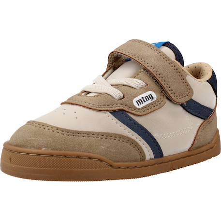 Sneakers filles synthétique fermeture adhésive barefoot Cream_blue+marron clair+White 4 - vertbaudet enfant 