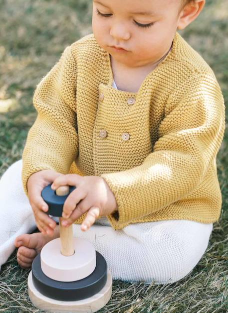 Cardigan bébé 4 boutons coton bio Citrouille (marsala)+Corail+Farine+Moutarde+Rose petunia 8 - vertbaudet enfant 