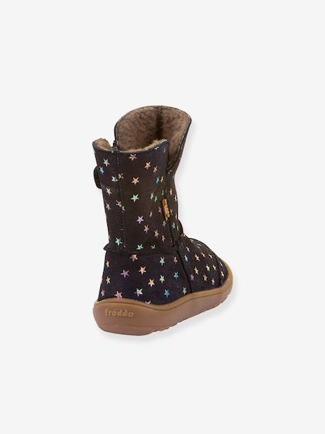 Bottes pieds nus pour filles BAREFOOT TEX SUEDE Froddo bleu nuit 4 - vertbaudet enfant 