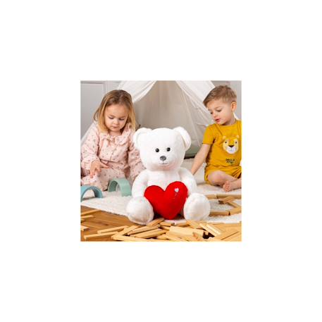 Peluche ours cœur 35 cm Rouge 3 - vertbaudet enfant 