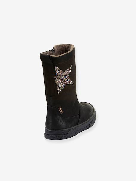 Filles Bottes PULSE TEX STAR BOOTS WOOL Froddo bordeaux+noir 11 - vertbaudet enfant 