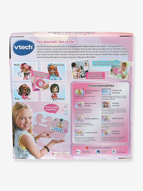 Journal intime vidéo KidiSecrets rose 3 - vertbaudet enfant 