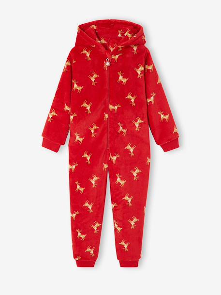 Combinaison de nuit Noël fille à capuche rouge 5 - vertbaudet enfant 