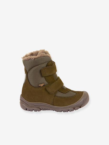 Boots enfants LINZ WOOL TEX HIGH Froddo bleu nuit+bordeaux+noir+olive 20 - vertbaudet enfant 